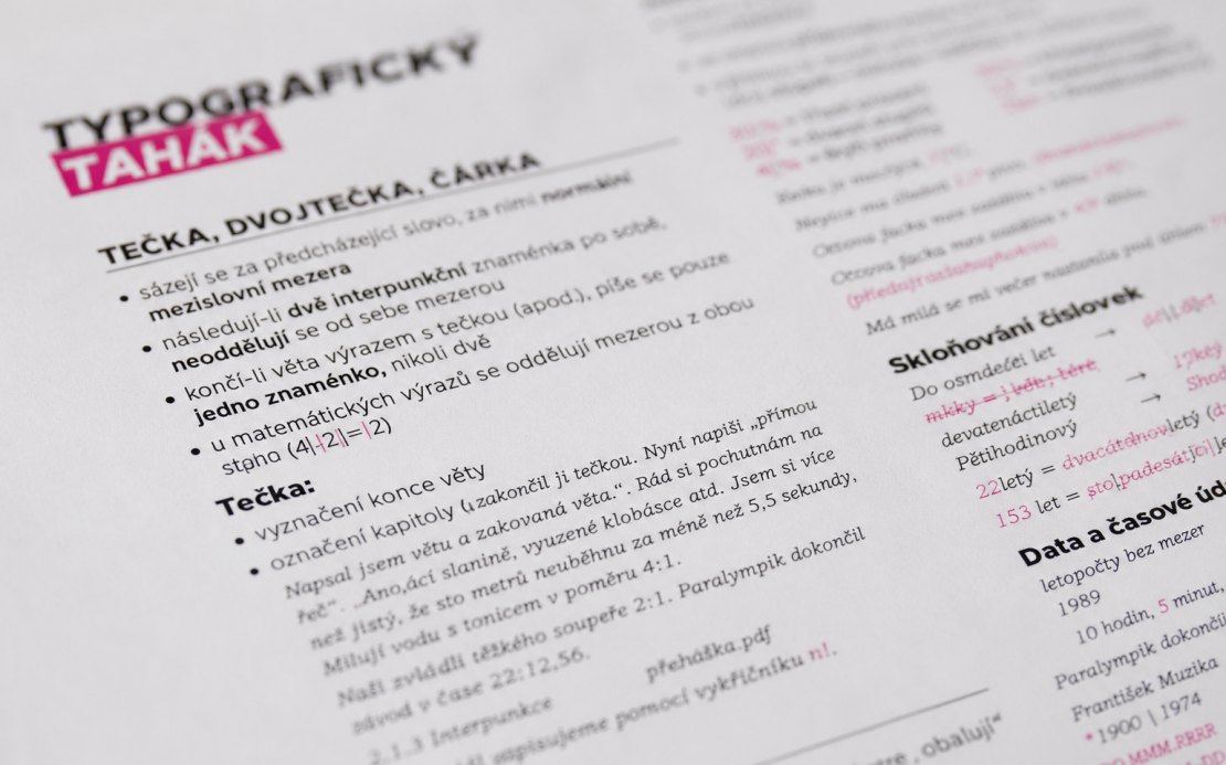 Tahák typografie pro každého. A povinně!